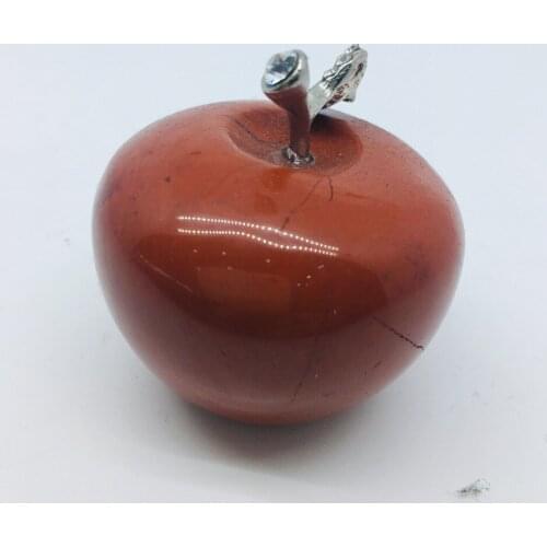 Natural crystal red jasper apple silky face, is the first choice of wedding home decoration handicraft