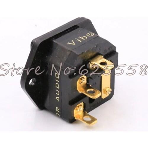 Hifi audio FI-03 Fused AU IEC Socket/Connector 24K Gold plated IEC Inlet with fuse holder