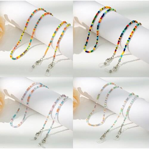 New Anti-Lost Eyeglass Strap Crystal Beaded Mask Chain Fashion Reading Glasses Sunglasses Spectacles Holder Neck Cord