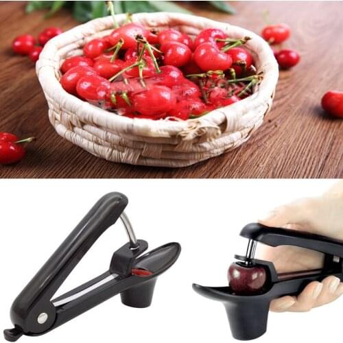 1PC Kitchen Tool Handheld Cherry Olive Pitter Remover Corer Stone Seed Squeeze Grip