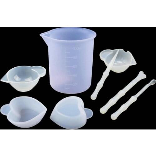 Pigment Mixing Dish Dispenser Toning Color Silicone Cup Washable UV Resin Jewelry Tools DIY Charms Cabochons Making Reusable