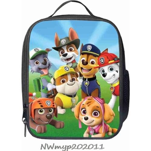 PAW PATROL Food Go Vegan Students School Food Bag Boys Girls Lunch bag Wild donkey Bag Women Men Lunch Box Best Gift