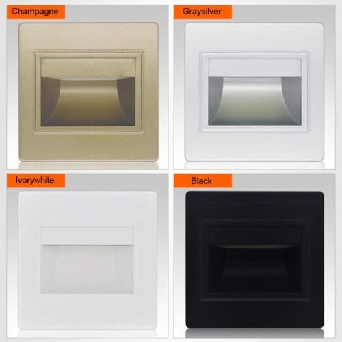 LED Recessed Wall Luminaire Step Light 1.5W Recessed Lamp for Staircase Corridor TS2 Recessed Wall Luminaire 1.5W