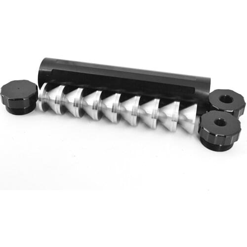 1.73"OD, 9"L Aluminum 7075 Tube + D Cell Stainless Steel SS K Cups 2 End Cap (1/2-28 + 5/8-24) Fuel Filter Solvent Trap