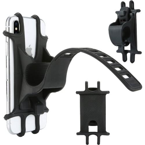 Bicycle Mobile Phone Holder Adjustable Silicone Motorcycle Bike Handlebar Stand Mount Bracket for4-6inch Bike Mount Phone GPS