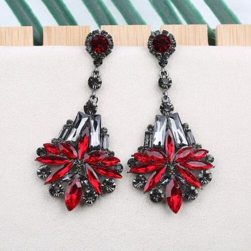 Veyofun Vintage Crystal Drop Earrings Luxury Long Bridal Dangle Earrings Fashion Jewelry for Women Gift Wholesale