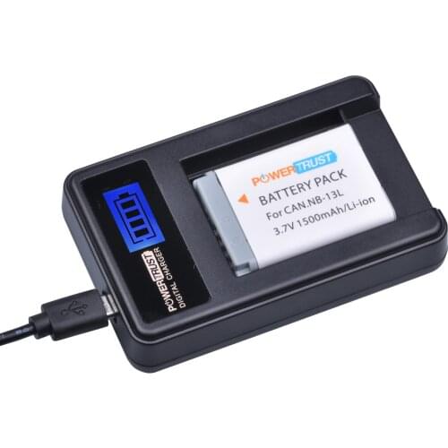 1Pcs NB-13L NB 13L NB13L Battery + LCD USB Charger for Canon PowerShot G5X G7X G9X G7 X Mark II G9 X,SX620 SX720 SX730 HS
