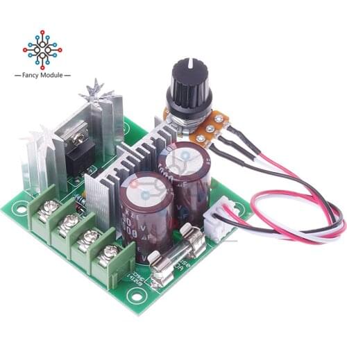 10A Adjustable DC Motor Speed Controller PWM Controller DC 12V-40V 400W 13kHz Adjustable Drive Module 24V 36V with line