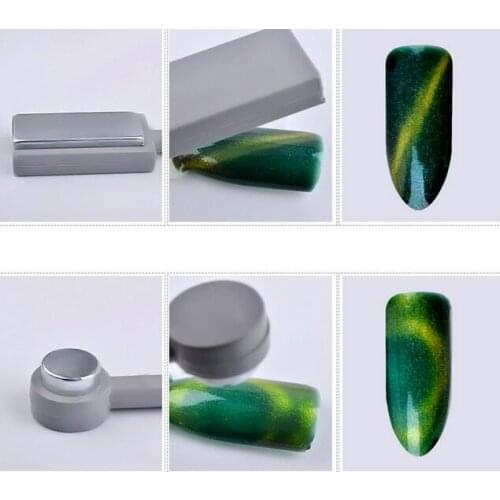 200 pcs Dual End Replaceable Nail Art Magnet Stick Cat Eye Gel Polish Varnish 3D Strip Effect Shaping Strong DIY Magnetic Board