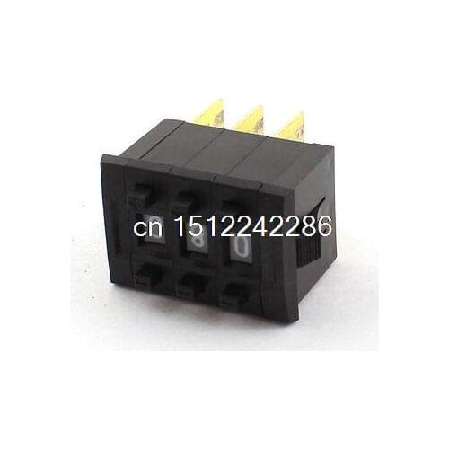 3 Pcs 0-9 Digit One Unit Binary Coded Decimal Thumbwheel Switch