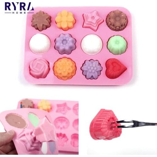 Baking Accessories Silicone Fondant Cake Mold Cupcake Jelly Candy Chocolate Cake Decoration Baking Tool Moulds Pan Tray Molds