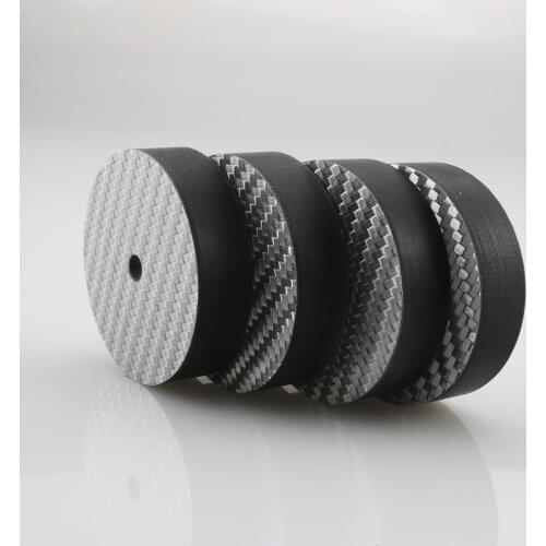 Audiocrast CF4010W 40MM*10MM Carbon Fiber Speaker Amplifier Isolation Spike pad stand base