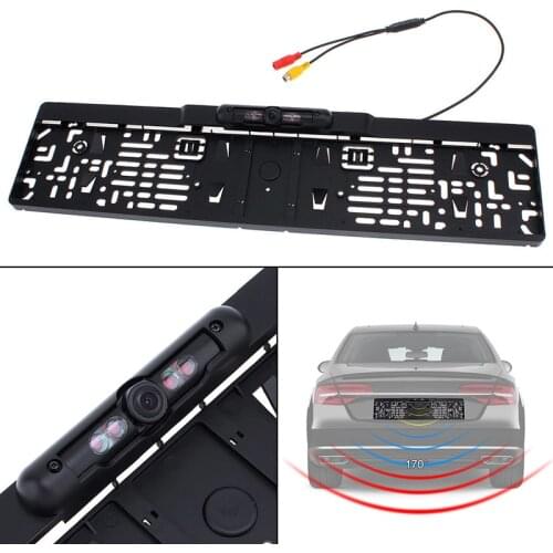 Car EU License Plate Frame Rear View Reverse Backup Parking Night Vision Camera
