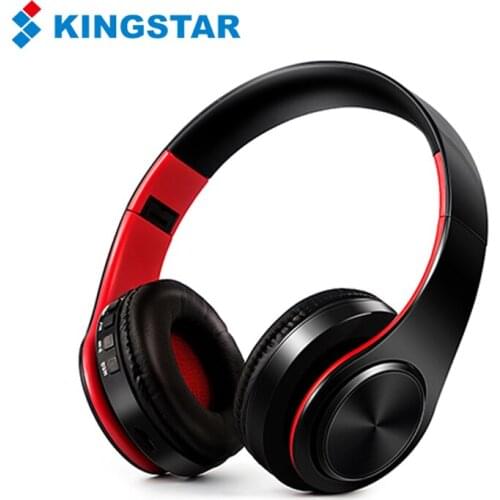 KINGSTAR Bluetooth Headphones Wireless Headset with Microphone Stereo Audio Foldable Earphone Support SD Card Mp3 Mobile Phone