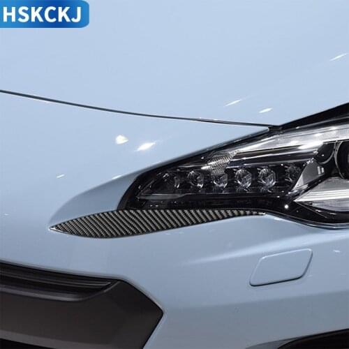For Subaru BRZ FRS Toyota 86 GT86 FT86 2016 2017 2018 2019 2020 Carbon Fiber Headlamp Lampshade Lamp Cover Car Stickers Exterior