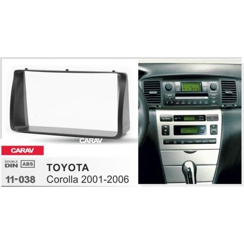 Doble Din Radio Fascia for TOYOTA Corolla Stereo Audio Panel Mount Installation Dash Kit Adjusting Frame Adapter CARAV 11-038