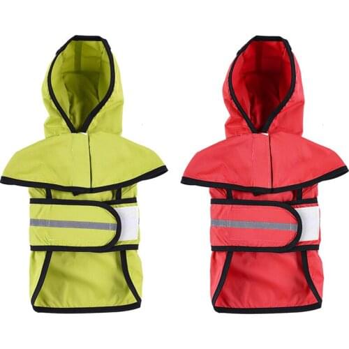 Large Dog Raincoat Clothes Waterproof Rain Jacket Jumpsuit For Pet Large Dogs Puppy Red color S/M/L/XL 2017