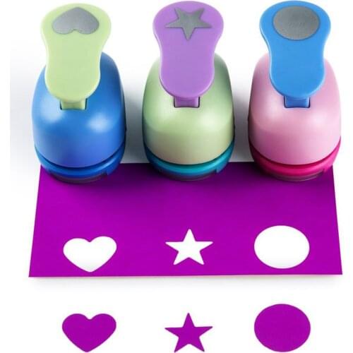 Crafts Punch paper punches ,Punches,Pack of 3,Heart,Circle,Star