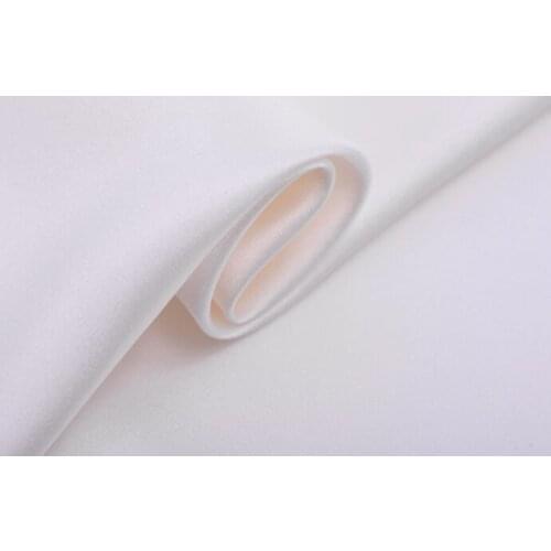 Howmay 100% pure silk charmeuse satin fabric 30m/m 40m/m 114cm 140cm white especially heavy weight for dress or cheongsam