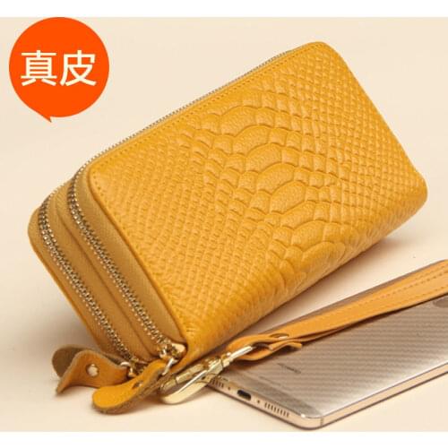 Wallet Leather Womens Wallet Yellow Wallet Womens Wallet 2021 Large Capacity Purse Carteira Masculina
