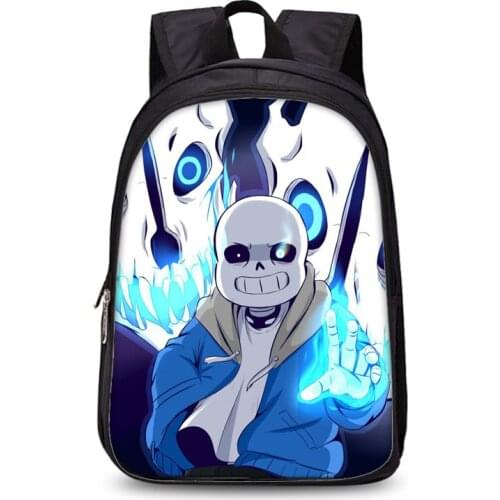Hot Sale Polyester Black Printing Cartoon Undertale Backpack For Boys Schoolbag Kids School Bags For Children Book Bag MochilaS