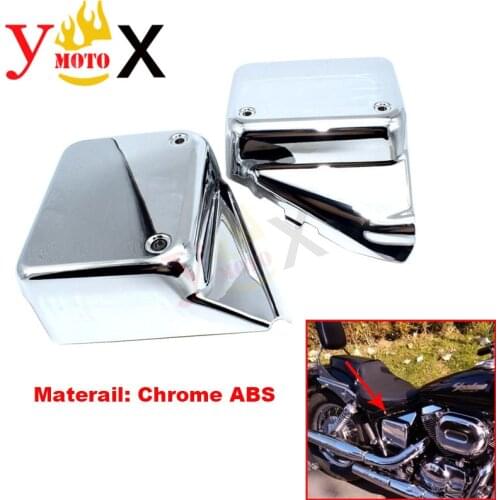 Motorcycle Chrome Plastic ABS Battery Cover Side Frame Cover Protection For Honda Black Widow 2000-2007 Shadow Spirit VT750 DC