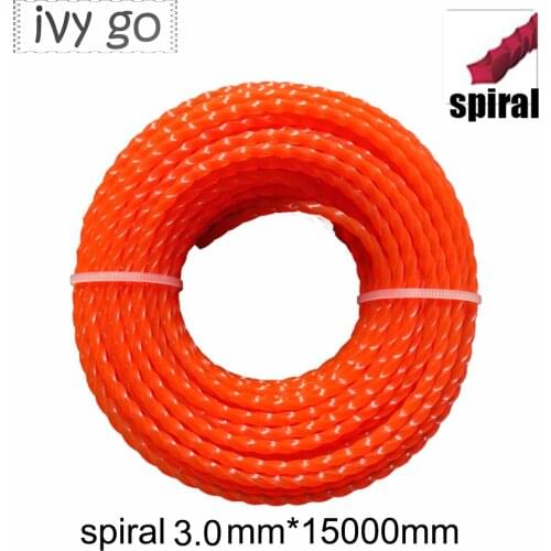 3.0mm Nylon Grass Trimmer Line Brush Cutter Strimmer Rope Mowing Wire Lawn Mower Replacement Spare Accessory About 15000mm