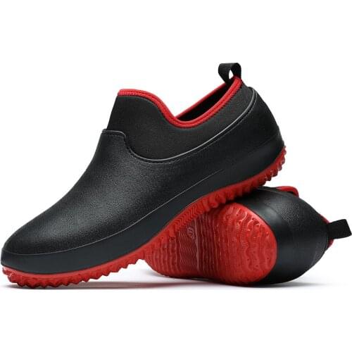 2020 New Men Women Shoes Kitchen Working Shoes Breathable Non-slip Waterproof Chef Casual Flat Work Water Rain Snow Boots