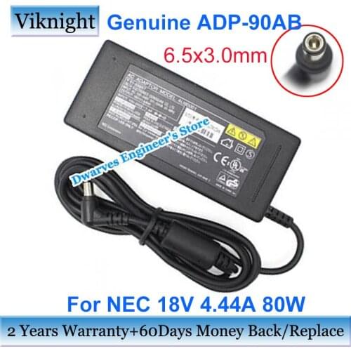 Original ADP-90AB 18V 4.44A AC Adapter Power Supply 9605174DA 9155997 AU80001 For NEC Laptop Charger 6.5x3.0mm