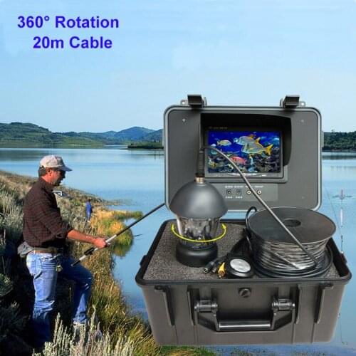 7inch Video Fish Finder 700TVL Underwater Camera Kit System 12pcs LEDS 20m Cable DVR 360 degree Fishing Video Underwater Camera
