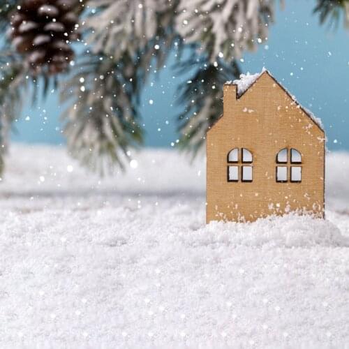 Merry Christmas Backdrop Winter Cabin Snowflakes Photography Background New Year Xmas Party Decoration Photo Booth Studio Props