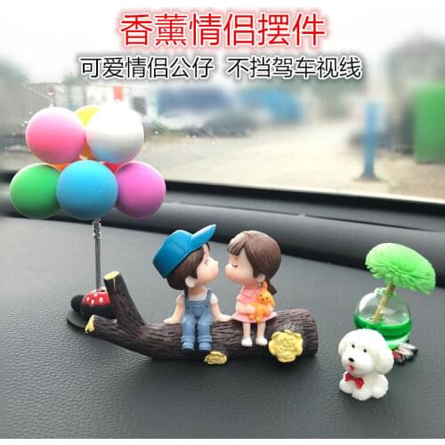 Lucky lover Lovely Car Ornament Creative Car Dashboard Toys With And Chain Car Accessories Interior Para Autos