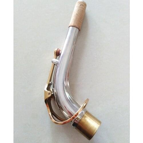 Sax Necks Nickel Plated Silver Alto Saxophone Bend Neck Brass Material Real picture of Neck Musical Instrument