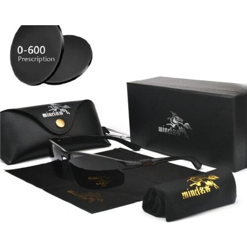 Diopter Finished Myopia Polarized Sunglasses fashion Aluminum Magnesium Polarized Mirror Lens Classic Classic mens driving FML