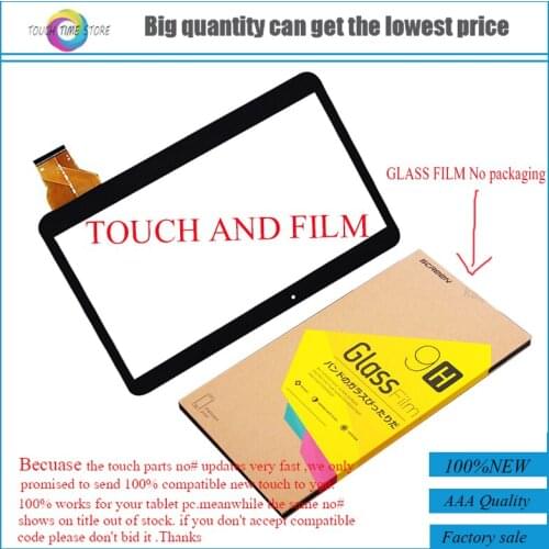 Glass film+ New touch screen panel For 10.1" Tesla Atom 10.1 3G Tablet Digitizer Glass Sensor Replacement FreeShip