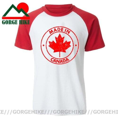 GorgeHike Vintage Made In Canada T-shirt Retro Canadian Maple Nation Patriot Flag T shirt men male Funny Gift Birthday Tee shirt