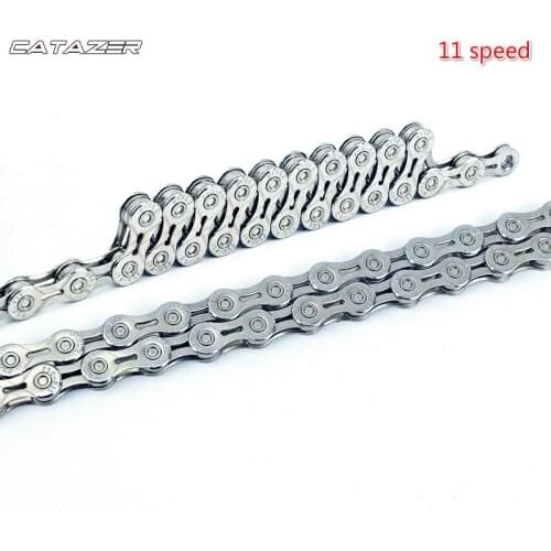 Bike Chain Mountain Bike 11 Speed Semi-hollow Chain Road Bike Folding Bike Shift Chain Ultra Light 11 Speed 33 Speed Chain