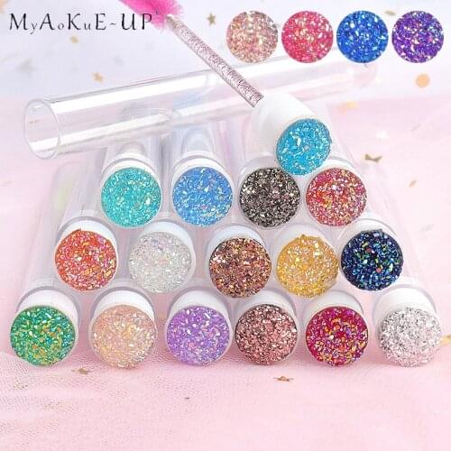 1 Pc Reusable eyebrow brush tube disposable eyelash brush eyebrow brush with resin drill replaceable brushes dust-proof