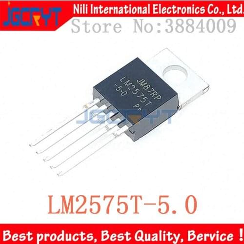 10 unids/lote LM2575T-5.0 LM2575-5.0 TO220-5 DC-DC Switching regulator 5v Voltage Regulator