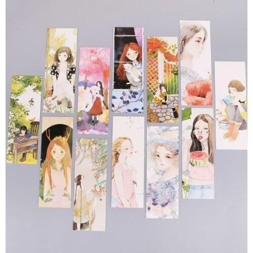 30pcs Girl Bookmarks Paper Page Notes Label Message Card Book Marker School Supplies Stationery