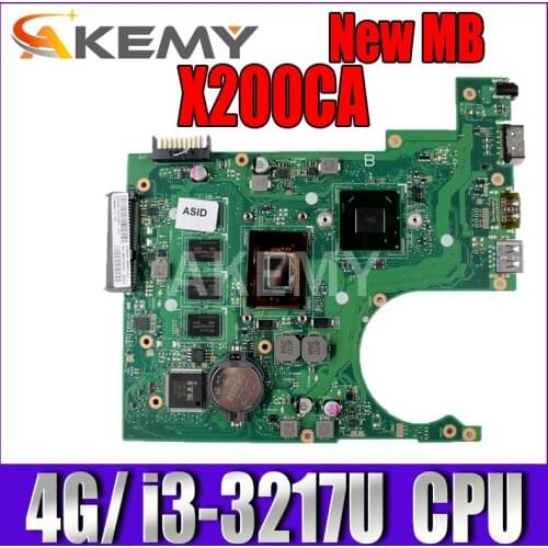 Akemy X200CAP 4G/ i3-3217U Mainboard For Asus X200CAP X200CA X200C F200C laptop Motherboard 100% Tested