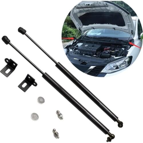Bonnet Gas Struts Shock Damper for NISSAN TIIDA 2011-2018 Latio Versa For Dodge Trazo(C11) Lift Supports Carbon Fiber Absorber