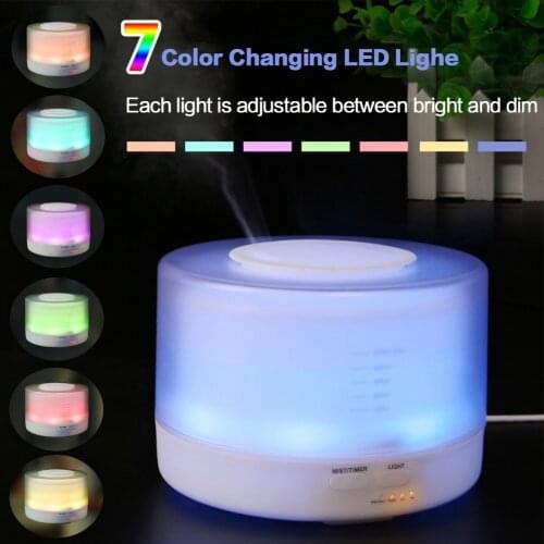 Aroma Diffuser 500ml Remote Control Ultrasonic Air Aroma Humidifier With 7 Color LED Lights Electric Aromatherapy Essential Oil