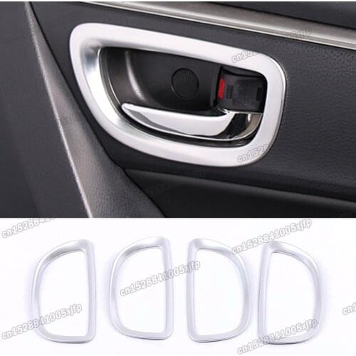Car Interior Door Handle Bowl Frame Chrome Trim Styling for Toyota Corolla E170 2014 2015 2016 2017 2018 Accessories Auto Parts