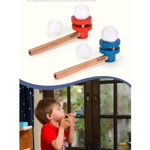 Kids Child Classic Blowing Pipe Ball Toy Balance Coordination Breath Training Floating Ball Activity Interactive Game Education