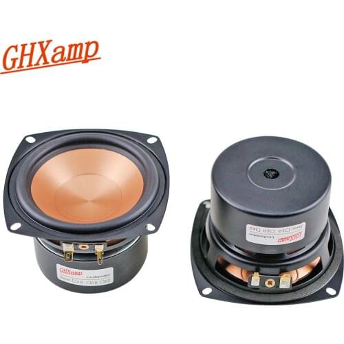 GHXAMP Hifi 4 Inch Mid-Bass Speaker Ceramic Cone Midrange Woofer Loudspeaker 4Ohm 40W For 2-way 3-way Home Bookshelf Audio 2PC
