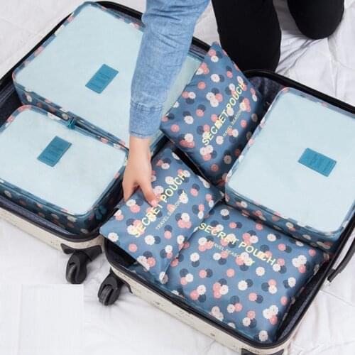 6pcs Travel Organizer Storage Bag Clothes Shoe Cabinet Suitcase Clothes Organizer Bag Pouch Luggage Organizer Clothes Tidy Pouch