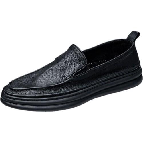 Spring Autumn Winter Breathable Loafer Shoes Mens Fashion Casual Shoes Driving Shoes British Retro Men Shoes All-match Cowhide