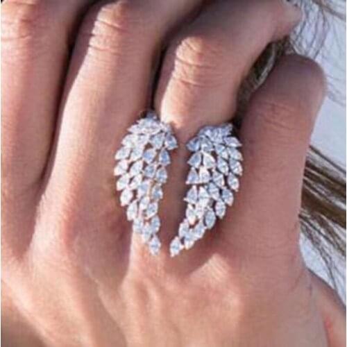 Fashion Trend Character Angel Wings Wings Ring Party Banquet Opening Ring