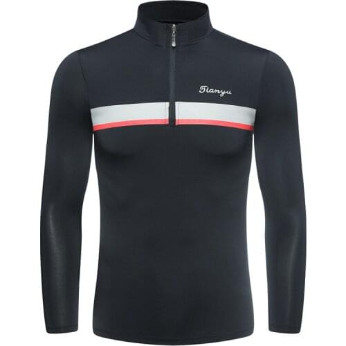 Mens Summer Shirt Long Sleeve Underwear Golf Shirt Sunscreen Ice Zipper Collar Tops Golf Apparel For Men D0657